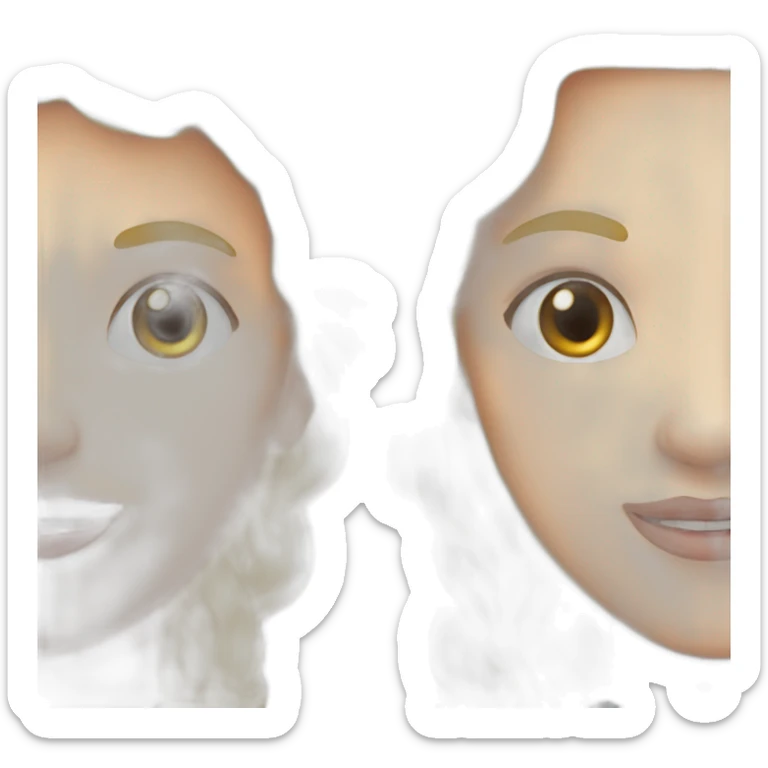 a blonde girl kissing blond europeen boy sticker