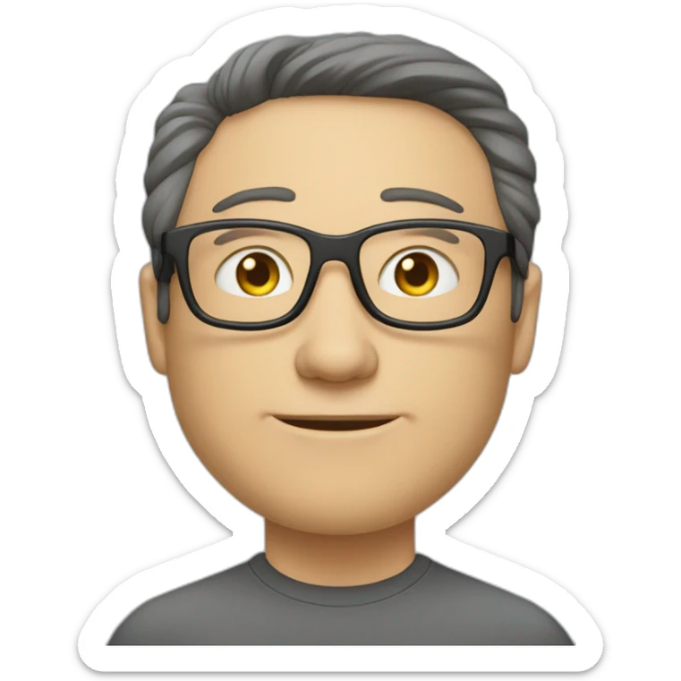 middle-age-lean-white-man-with-black-hair-&-glasses-wearing-tesla-t-shirt sticker