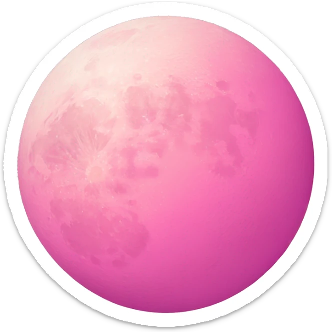 pink moon sticker