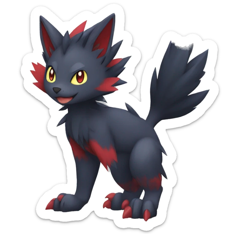 Litten-Zorua-Nargacuga-Sergal-Fakemon-hybrid full body sticker
