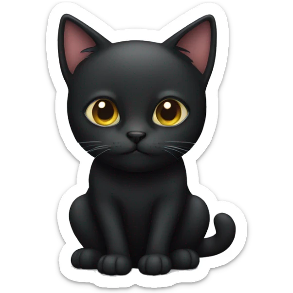 black cat  sticker
