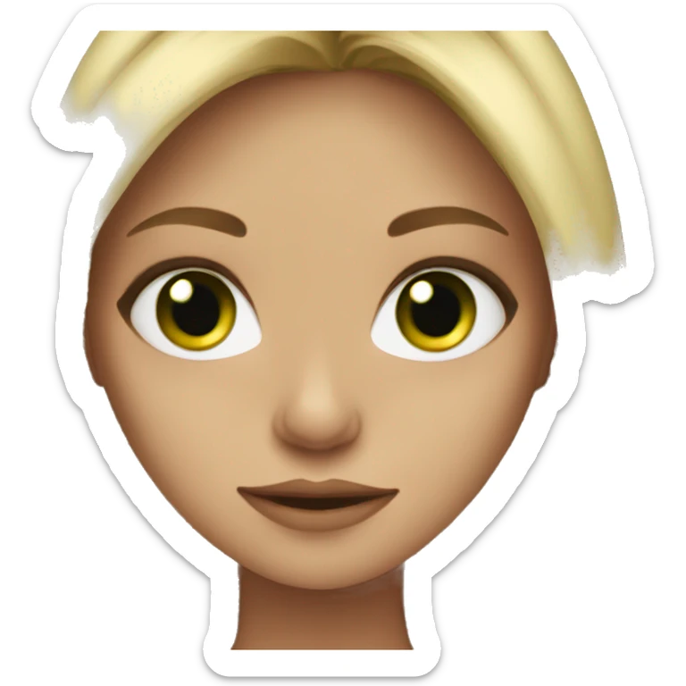 girl with dirty blonde hair and green eyes sticker