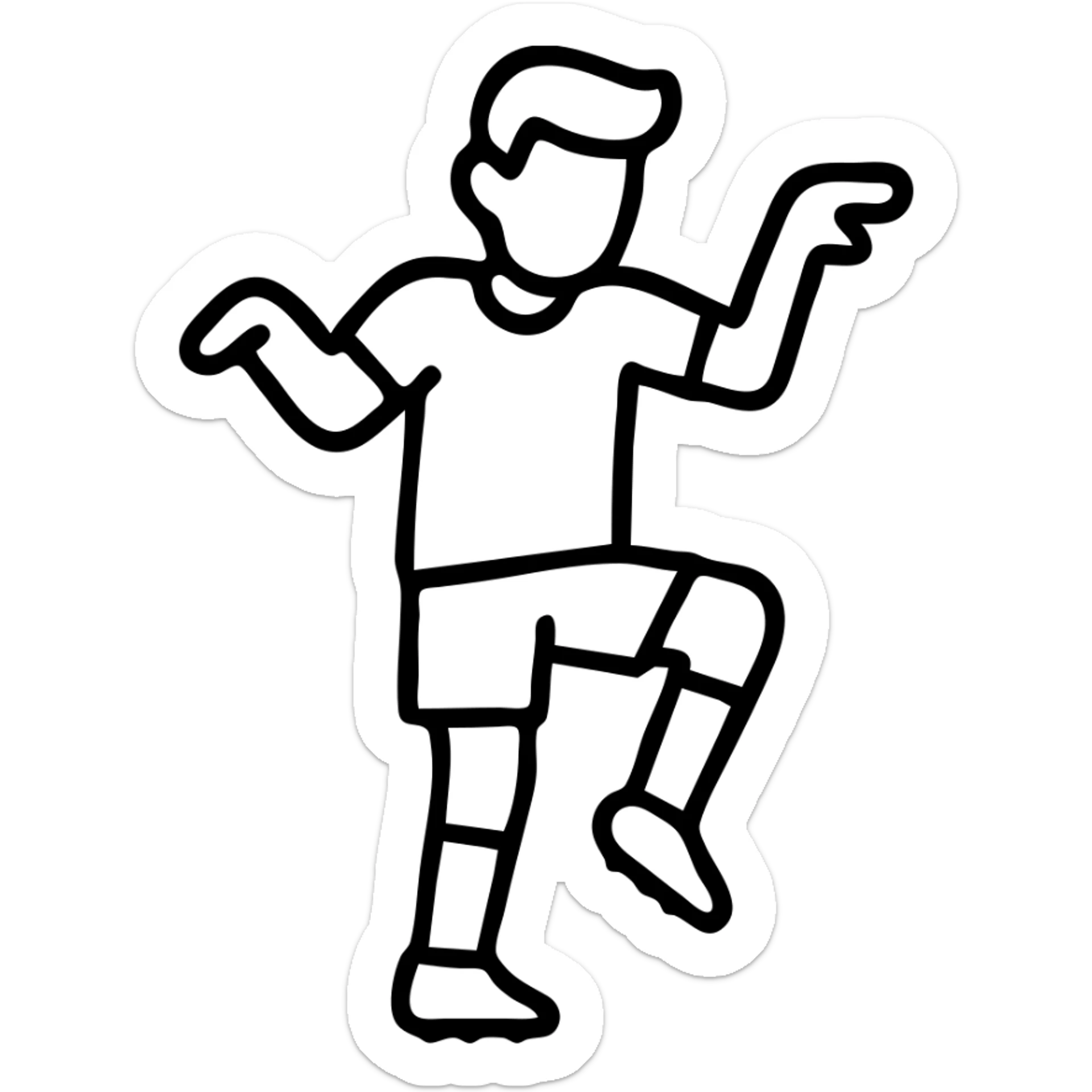 Football player Lamine Yamal from FC Barcelona dancing in celebration sticker