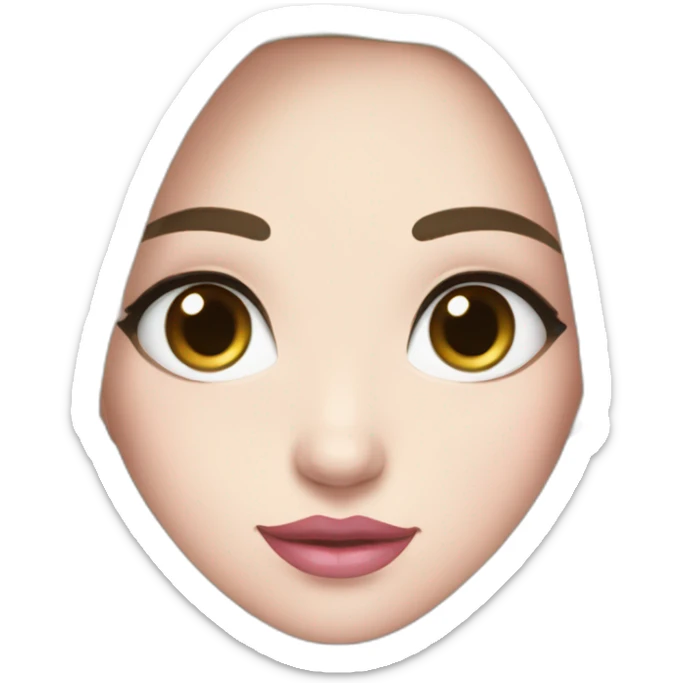 Beautiful woman,Black hair,long hair,White skin,oval face,big eyes,Blackeyes,Pink lips,Chinese sticker