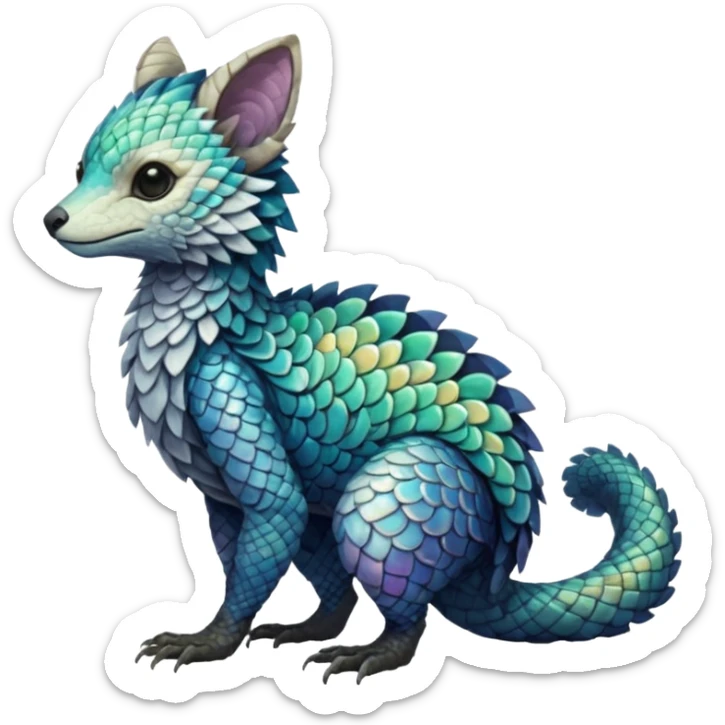 Modern Realistic Rare Fantasy Vernid-Trico-species by LiLaiRa full body sticker
