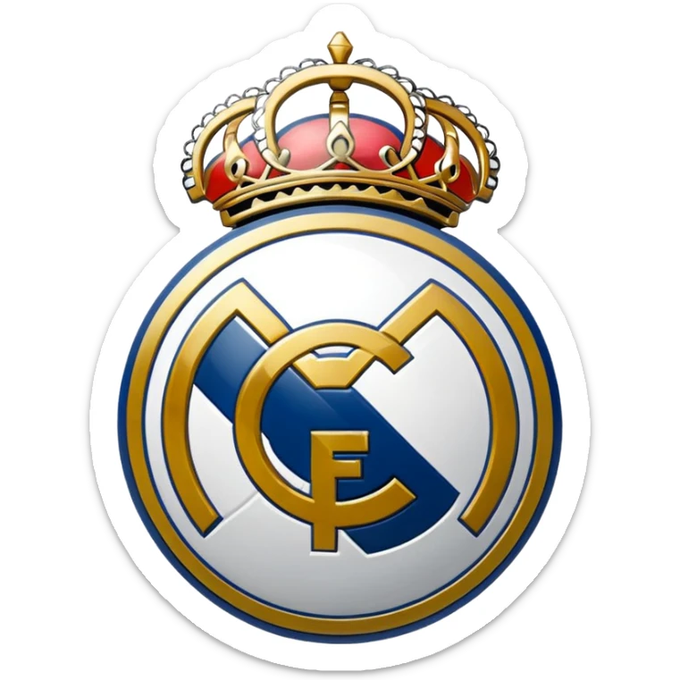 I want an emoji of real madrid logo of football and it should look realistic sticker