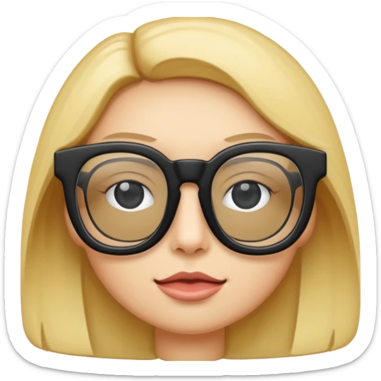 Black glasses sticker