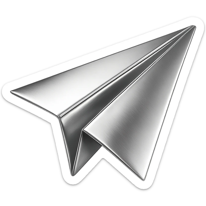 paper airplane sticker