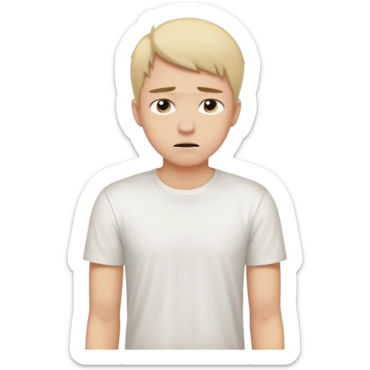 young man in despair applying for jobs with no successs - complete loss or absence of hope sticker