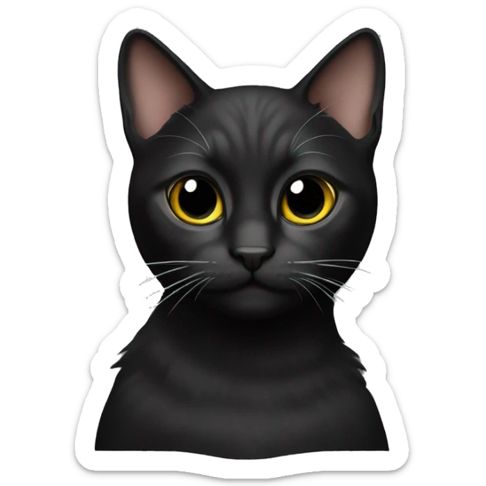 Cat black  sticker