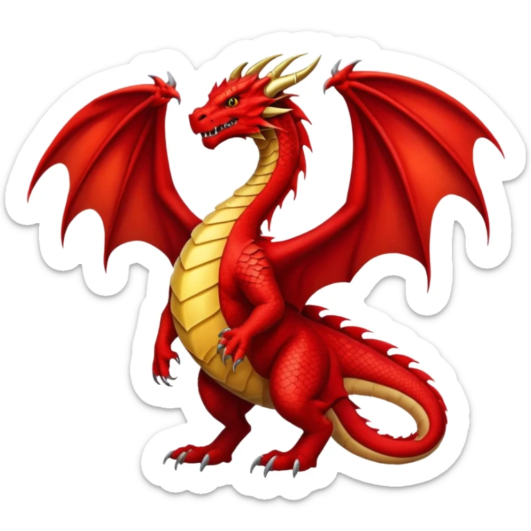 Red dragon sticker