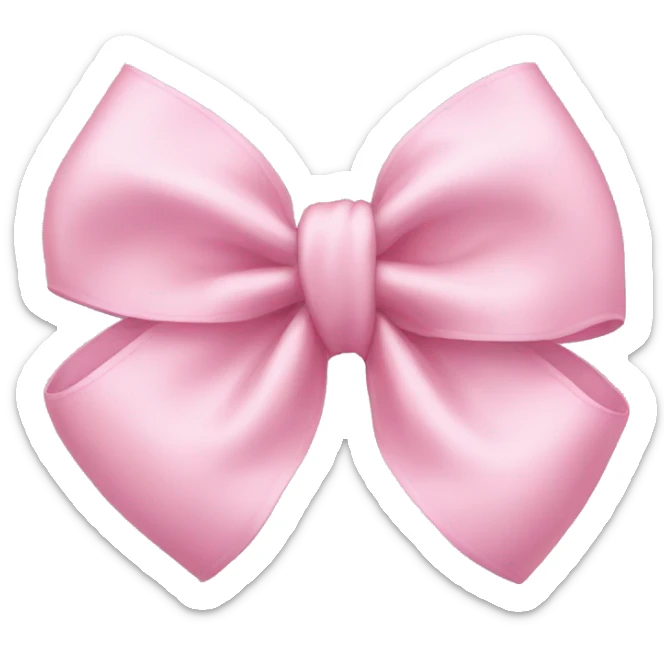 Baby pink bow sticker