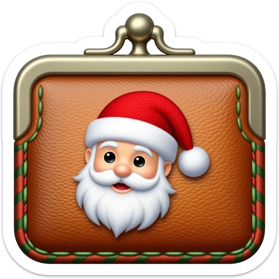 Christmas Man's wallet sticker