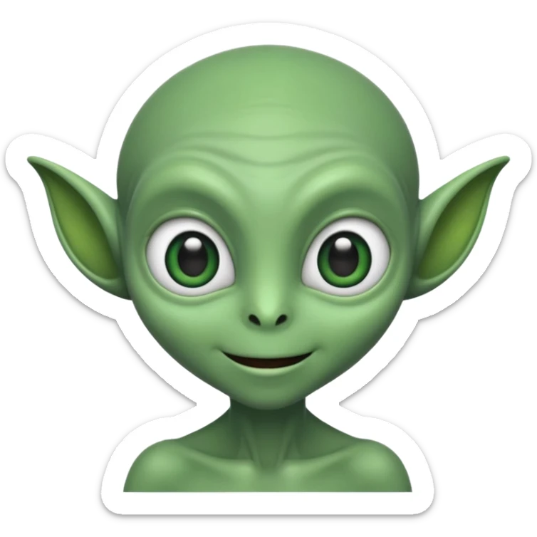 I want you to create an alien just like kaddu from movie koi mil gya sticker