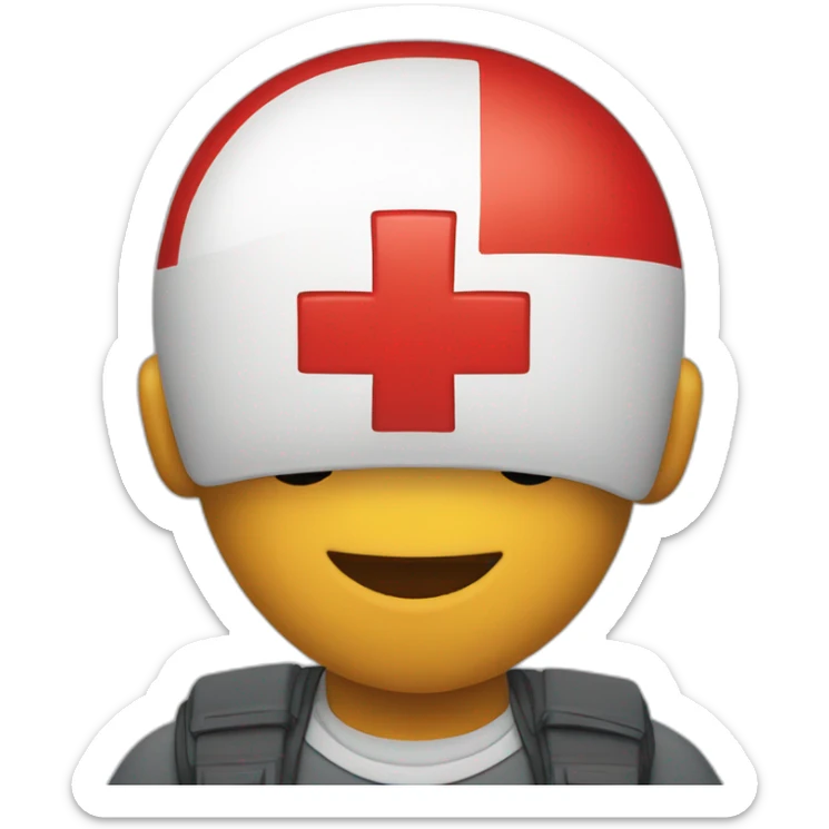 red cross i na cricle sticker
