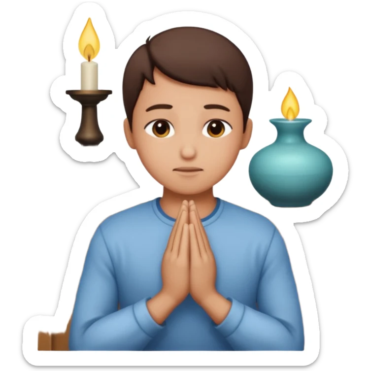 pray to the lord in the peace of our home sticker