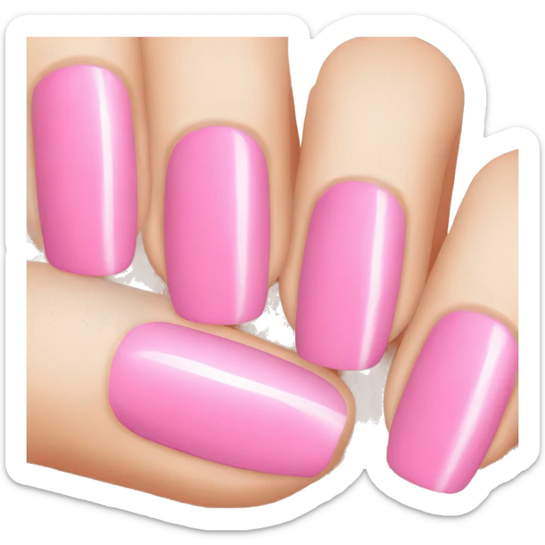 pink nails sticker