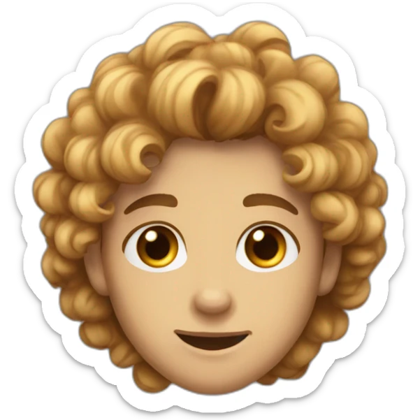 a teenager with curly scars on his cheek and hazel eyes and slightly gaped teeth sticker