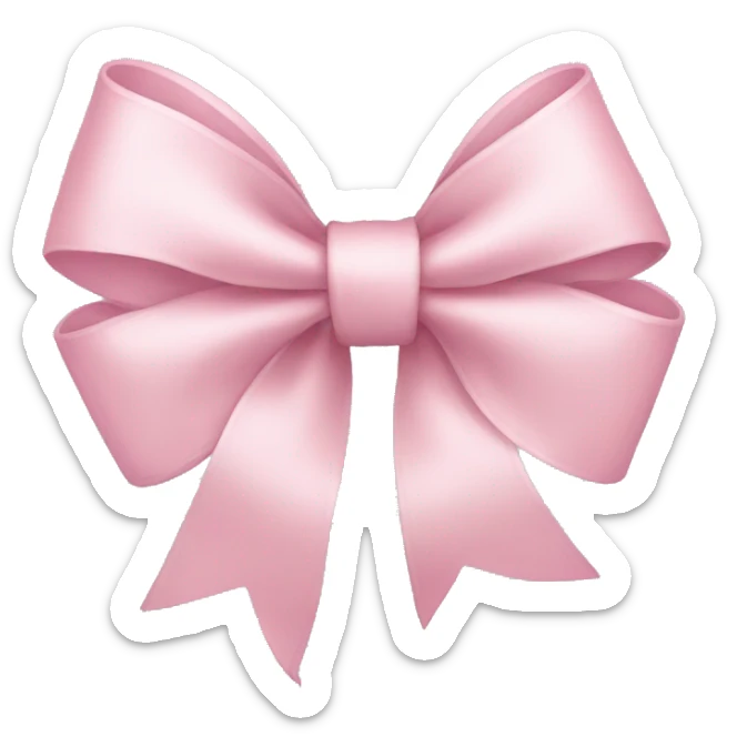 Light pink bow sticker