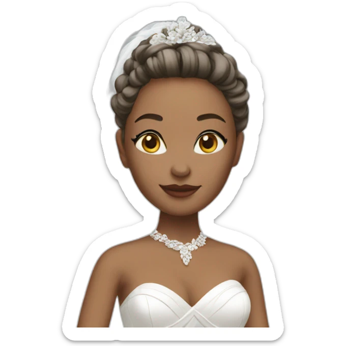 Model in wedding dress sticker
