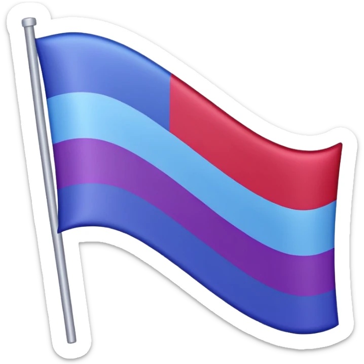 flag with these 3 colors 🟥🟪🟦 sticker