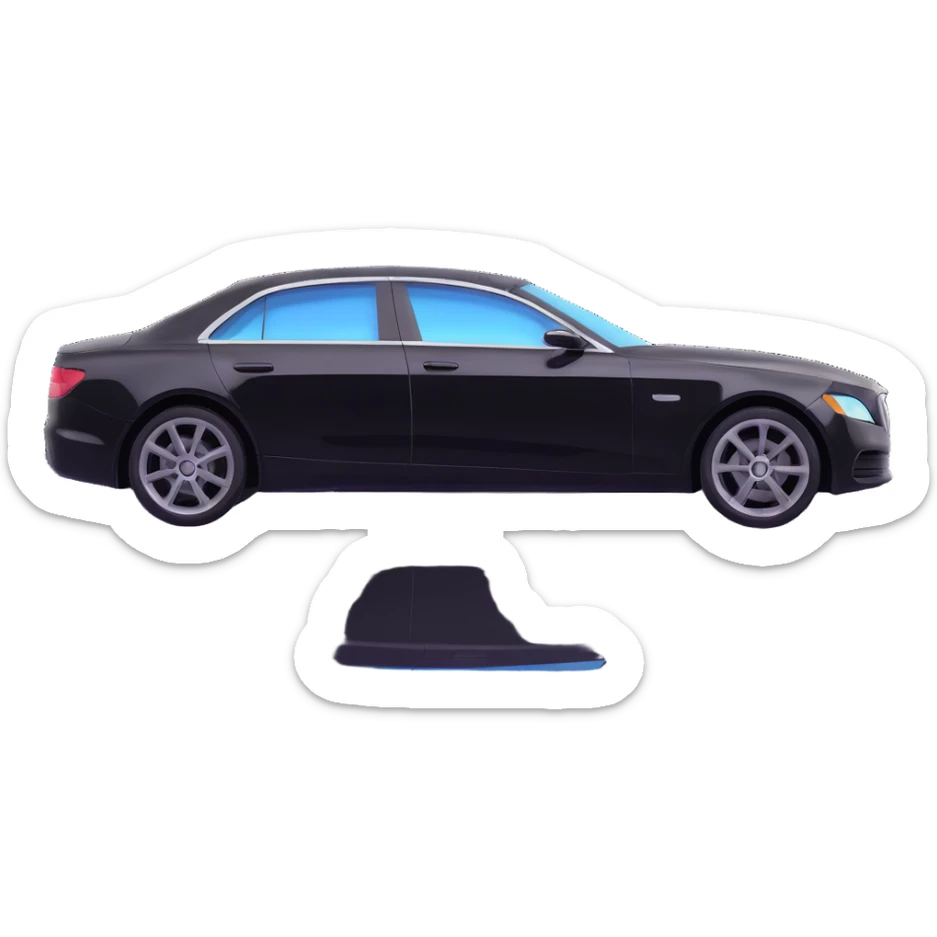 luxury black car with a transparent plastic film floating just above the car, as if it is about to be applied, elegant and premium look sticker