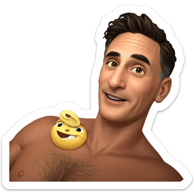 smiling boy in bathtub sticker