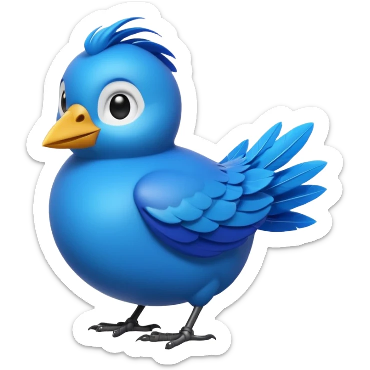 
3D emoji of a small bird, in Apple Memoji style. Soft studio lighting, glossy finish, black background, minimalistic and centered composition.
 sticker