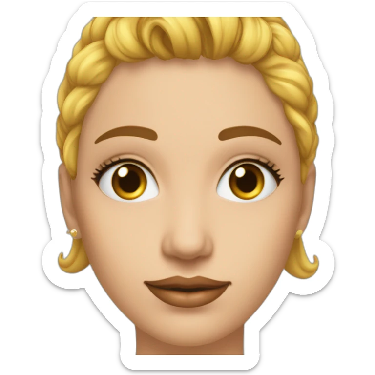 Pareja mujer chaparrita ojos de color miel pestañas largas cabello lacio hombre alto ojos grandes peinado de lado con aretes en moto  sticker