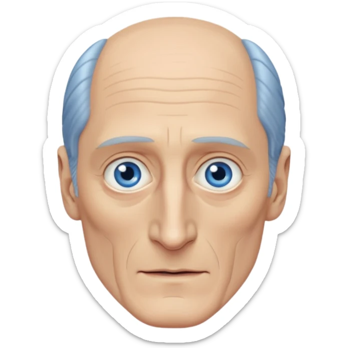 Charles Dance with blue eyes sticker
