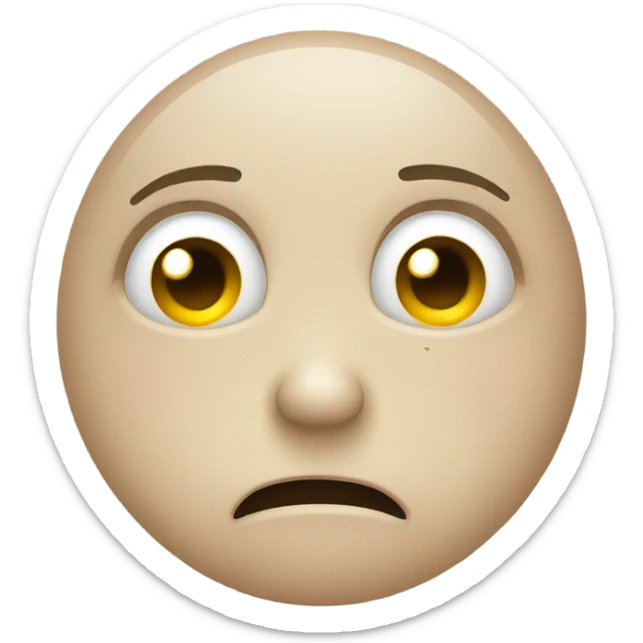 sad face with tears from the bottom of the eyes to the chin sticker