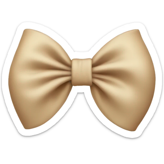 Beige bow sticker