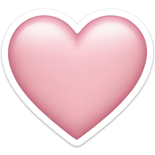 light pink heart  sticker