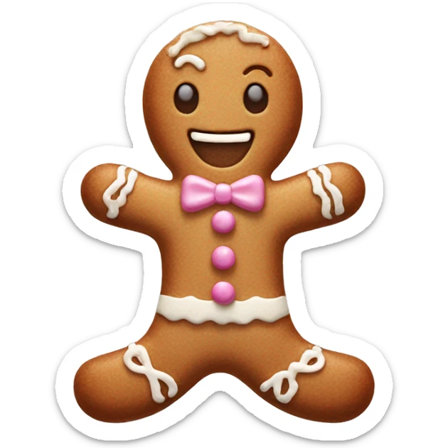 Pastel gingerbread man sticker