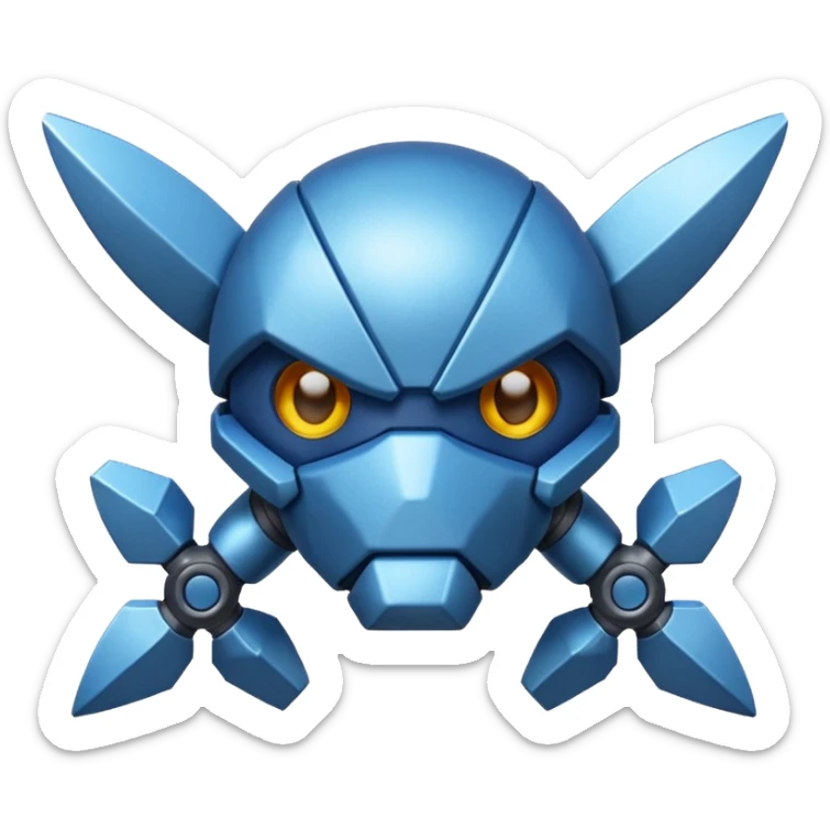 Haz un emoji del Pokémon metagross, hazlo parecido a la imagen sticker