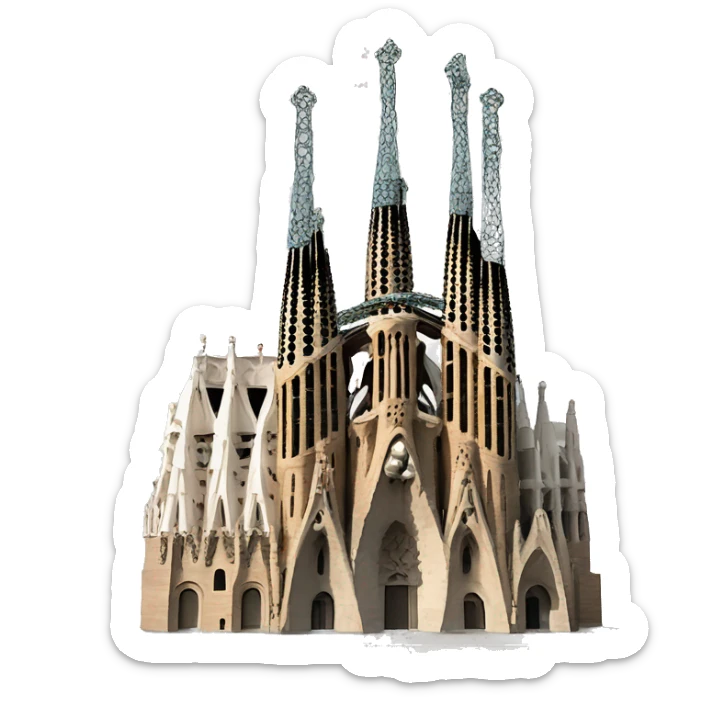 create an emoji of the sagrada familia in barcelona - big resolution sticker
