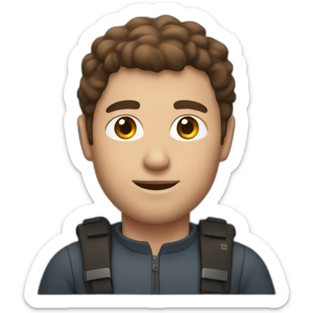 Man with brown hair and a Gravel bike sticker