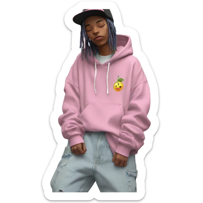 Skater fashion aesthetic baggy clothes 420 sticker