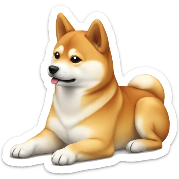 Shiba Inu laying sticker