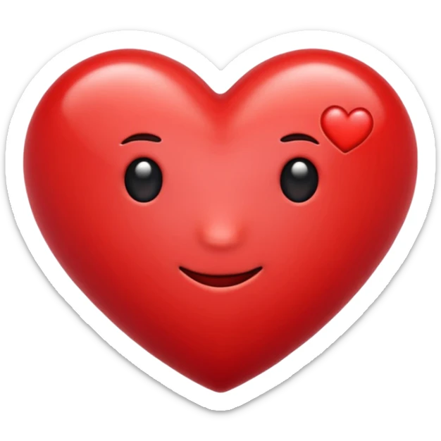emoji heart in the color from the photo sticker
