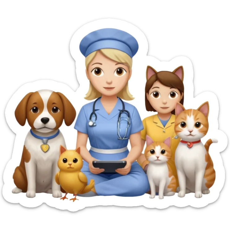  Marries ,Nurse mom of 10 year old girl and 4 year old boy, work from home, dogs, cat, chickens sticker