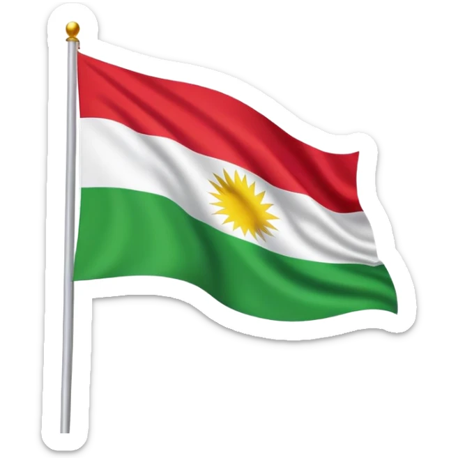 Kurdistan flag sticker