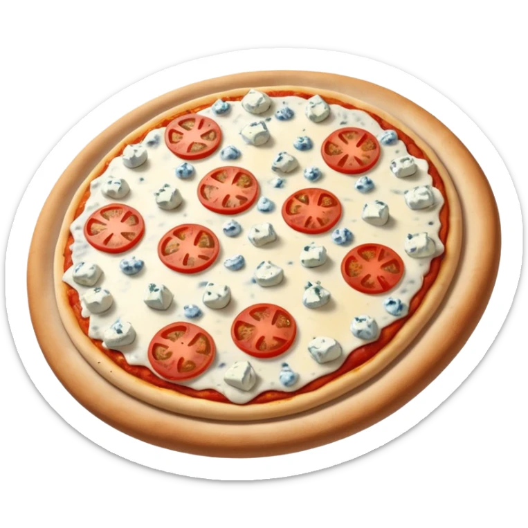 Pizza filled with the colors of France sticker