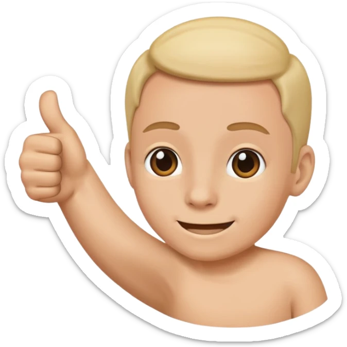 I want a thumbs up with a smaller thumbs up in the bottom right corner sticker