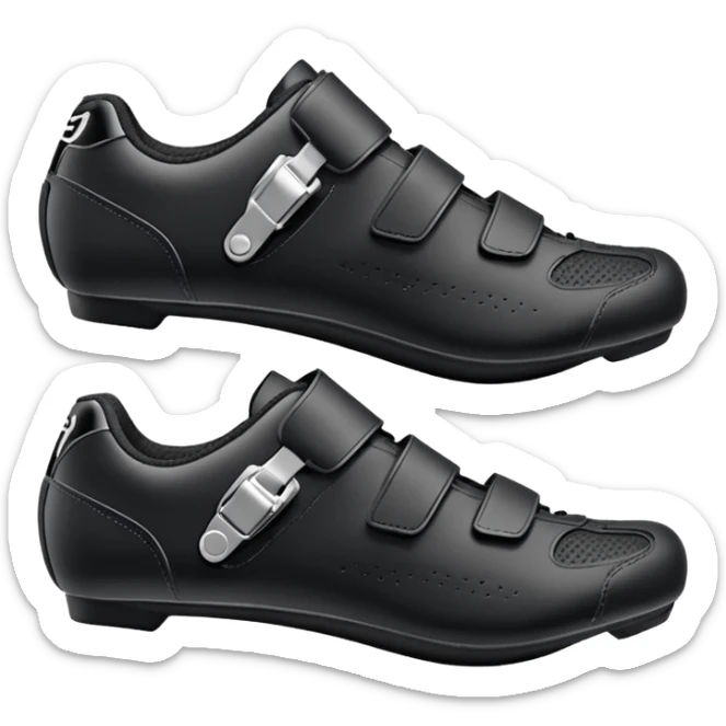 make an emoji of an indoor cycling shoes, both of them needs to be black sticker