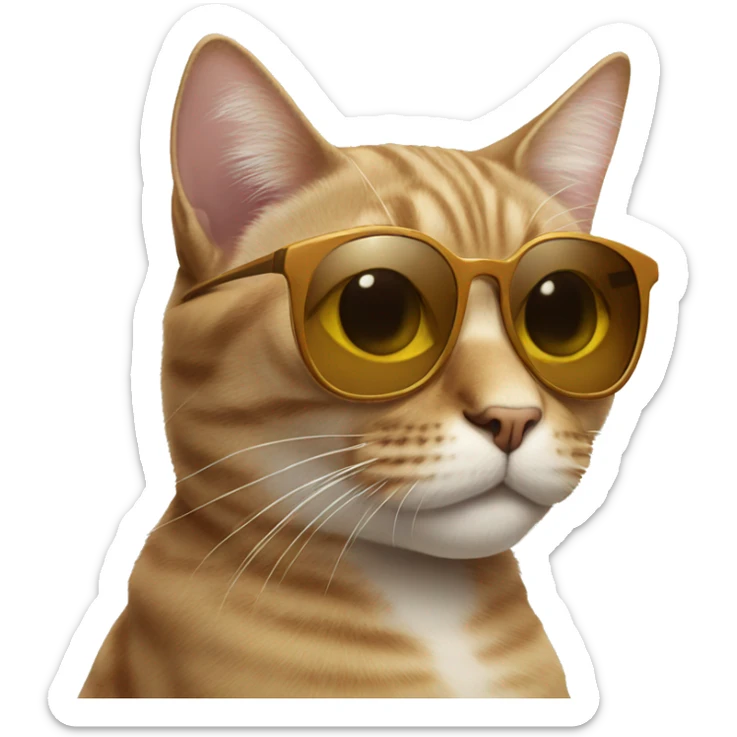 Cat with sunglasses sticker