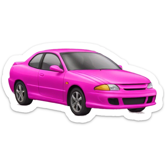 Hot pink car sticker