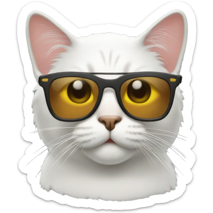 Cat with sunglasses sticker