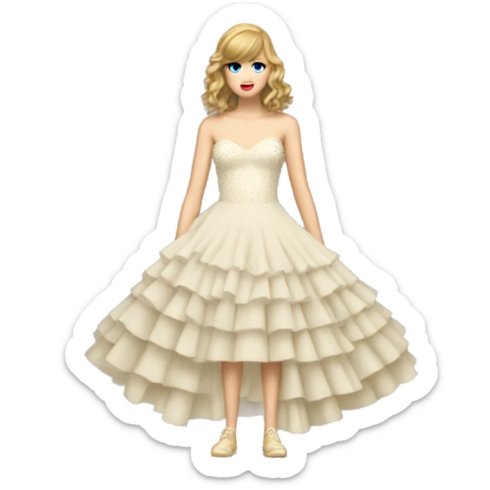 taylor swift dress from teardrops on my guitar music video  sticker