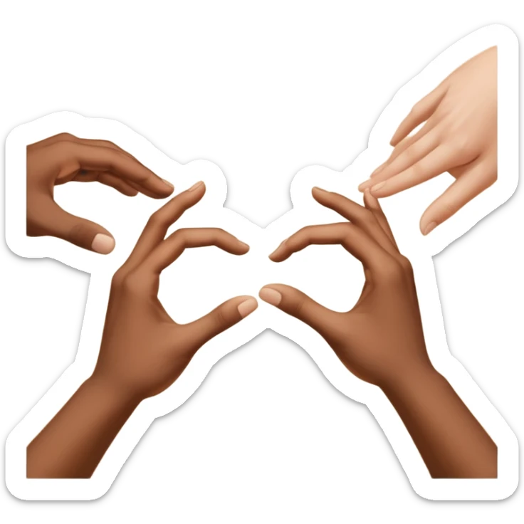 two hands beautiful reaching out to each other like in the painting of the creation of Adam sticker